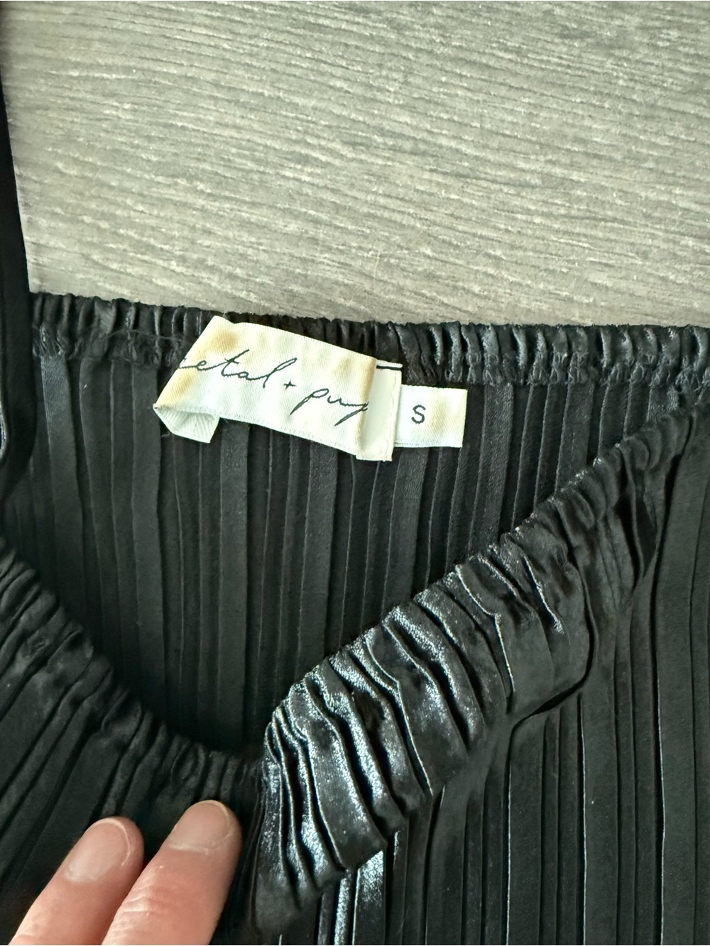 Petal & Pup Black Pleated Camisole dress summer party wedding Small clean - Picture 4 of 4